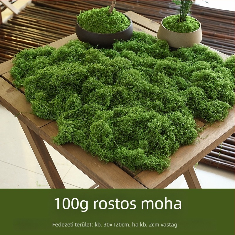 Soaring Selyemvirág Brushed Grass Moss Turf Mikro Tájkép Dísz — Nedves érintésű felület, esküvőkre, kültérre és otthoni dekorációhoz