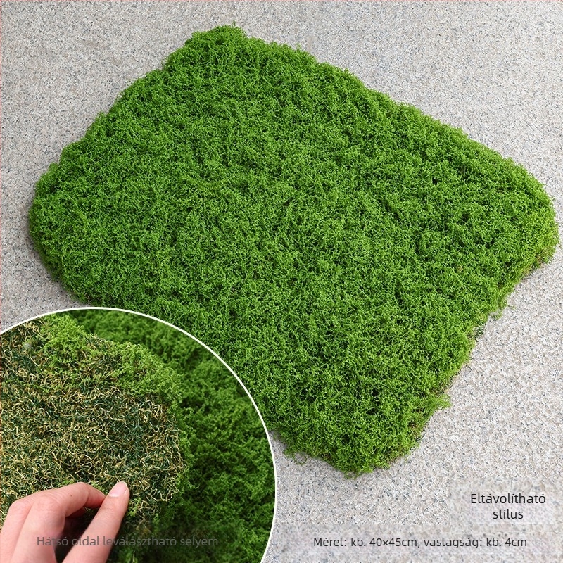 Soaring Selyemvirág Brushed Grass Moss Turf Mikro Tájkép Dísz — Nedves érintésű felület, esküvőkre, kültérre és otthoni dekorációhoz