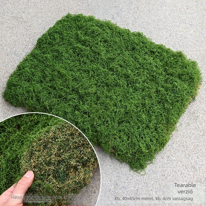 Soaring Selyemvirág Brushed Grass Moss Turf Mikro Tájkép Dísz — Nedves érintésű felület, esküvőkre, kültérre és otthoni dekorációhoz