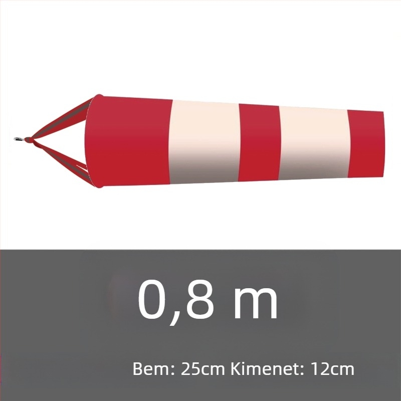 Kültéri rozsdamentes acél szélirány-jelző, fluoreszcens és fényvisszaverő felülettel, modell 002