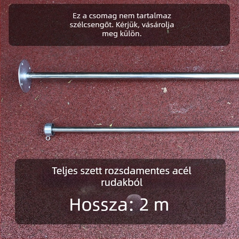 Kültéri rozsdamentes acél szélirány-jelző, fluoreszcens és fényvisszaverő felülettel, modell 002