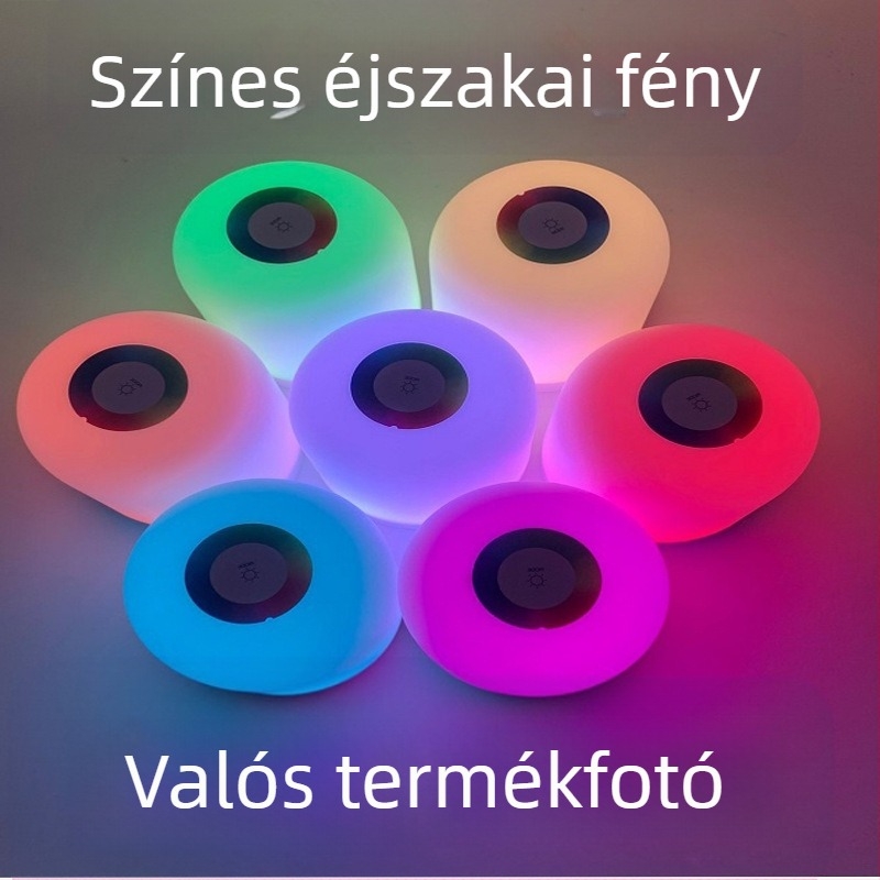 LED éjszakai lámpa érintéses kapcsolóval, akkumulátoros működés, műanyag árnyékoló, modell Y2020