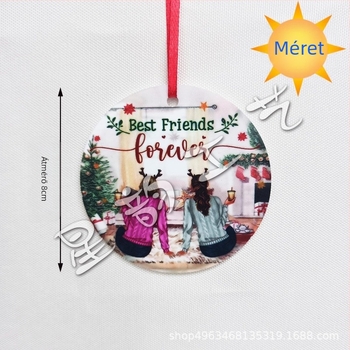 Akril kör alakú medál otthoni dekorációhoz gravírozással és nyomtatással, márka Star rhyme (IP engedély: Nincs)