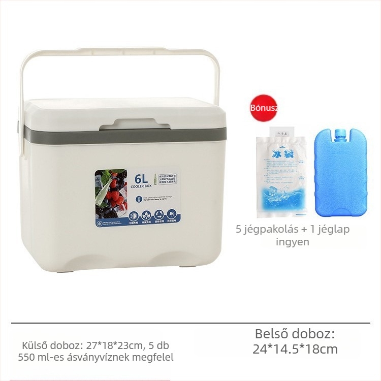 Szigetelt Jégdoboz | Hordozható hűtő kültéri kempingezéshez és éjszakai piacok standjaihoz, Jégvödör és hűtőhenger, Premium, Modern Minimalista Stílus