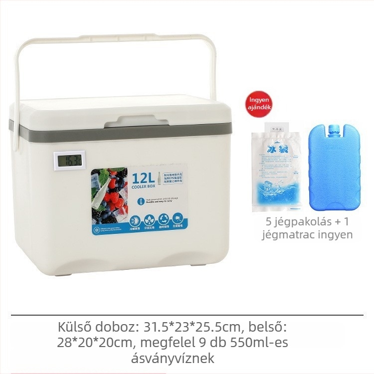 Szigetelt Jégdoboz | Hordozható hűtő kültéri kempingezéshez és éjszakai piacok standjaihoz, Jégvödör és hűtőhenger, Premium, Modern Minimalista Stílus