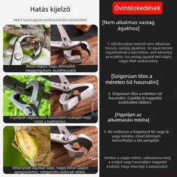 Gömbcsuklós metszőolló ferde szájjal bonsaihoz és ágakhoz – Kertészeti eszköz (Márka: Adult Worker)