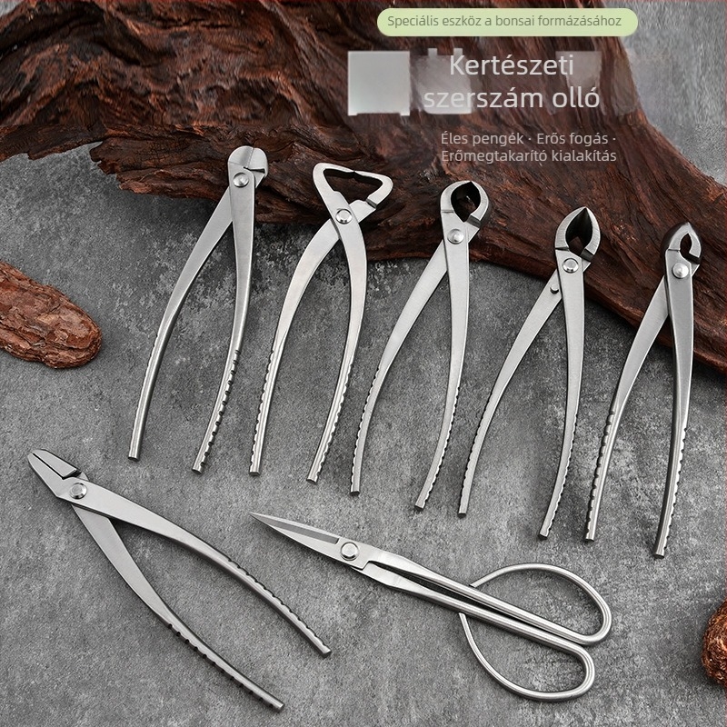 Professzionális bonsai szerszámkészlet – egy darabból készült acélszerkezetből, Ball Joint Pliers, Leaf Bud Cutter és Wire Cutter
