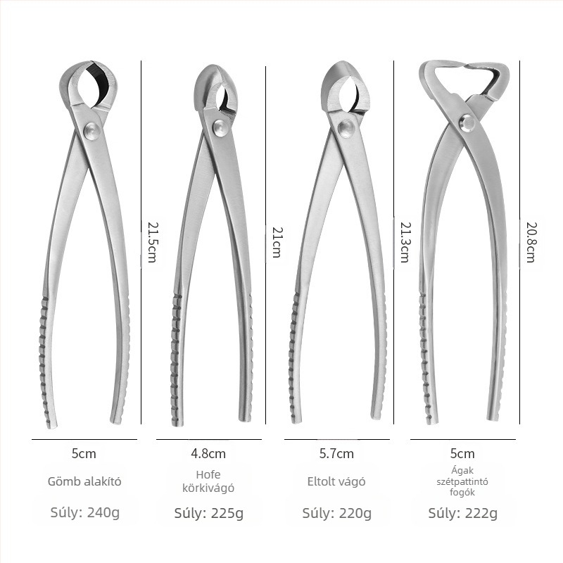 Professzionális bonsai szerszámkészlet – egy darabból készült acélszerkezetből, Ball Joint Pliers, Leaf Bud Cutter és Wire Cutter