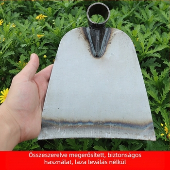 Mangán acél kerti kapa megerősített fejjel, alkalmas ásásra, gyomlálásra és talajkeverésre