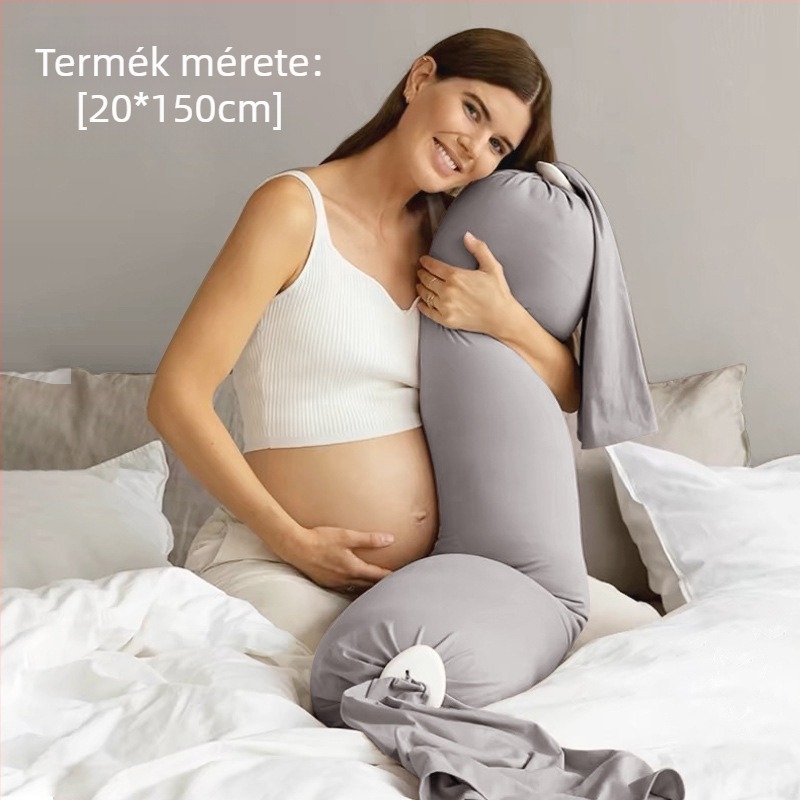Várandós anyák számára készült párna téglalap alakú, tiszta pamut anyagból, tömeg 0.55–1.0 kg, töltőanyag: egyéb, alkalmas minden terhességi szakaszhoz