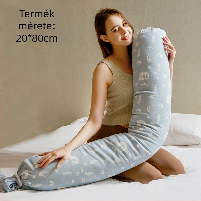 Várandós anyák számára készült párna téglalap alakú, tiszta pamut anyagból, tömeg 0.55–1.0 kg, töltőanyag: egyéb, alkalmas minden terhességi szakaszhoz