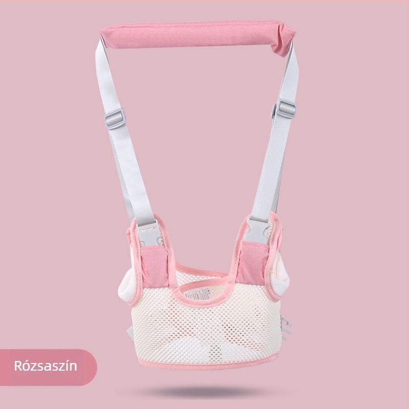 Baba járóöv - légáteresztő poliészter, segíti a járás tanulását, deréktámasz és esés elleni kötél, 7–36 hónapos korig