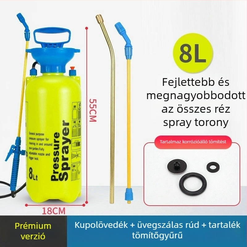 Lunong műanyag kertészeti permetező öntözéshez, növényvédő szer alkalmazásához és fertőtlenítéshez