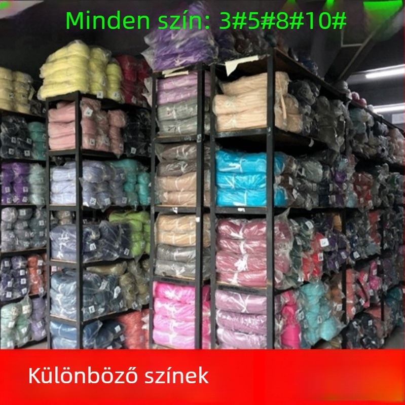 Nylon cipzár 28-fogas mintával, 200 yardos műanyag fogú cipzár csomagolva táskákhoz, hátizsákokhoz és ruházathoz