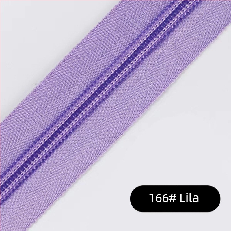 Nylon cipzár 28-fogas mintával, 200 yardos műanyag fogú cipzár csomagolva táskákhoz, hátizsákokhoz és ruházathoz