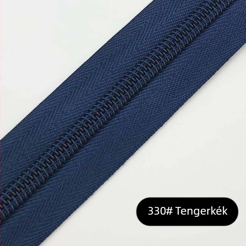 Nylon cipzár 28-fogas mintával, 200 yardos műanyag fogú cipzár csomagolva táskákhoz, hátizsákokhoz és ruházathoz
