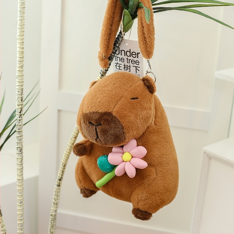 Gyerekeknek capybara hátizsák — nagy kapacitású, plüss játék