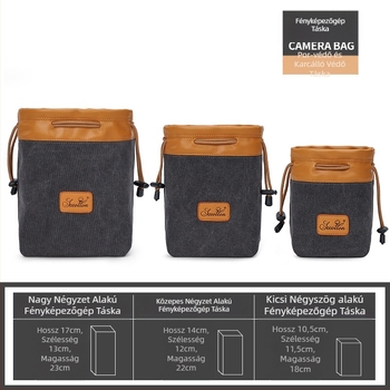Fényképezőgép táska - Seven-Color Cotton, modell K-76, vászon, Canon/Nikon kompatibilis, kézitáska stílusú