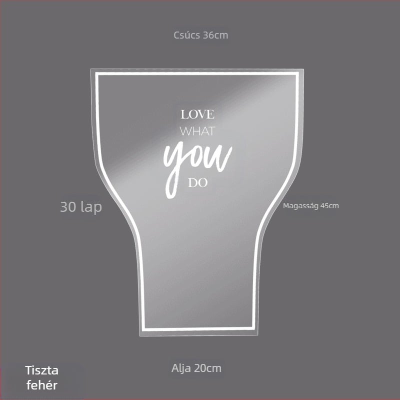 Virágcsomagoló tasak, átlátszó OPP anyag, multi-bag kialakítás, Shangjin márka