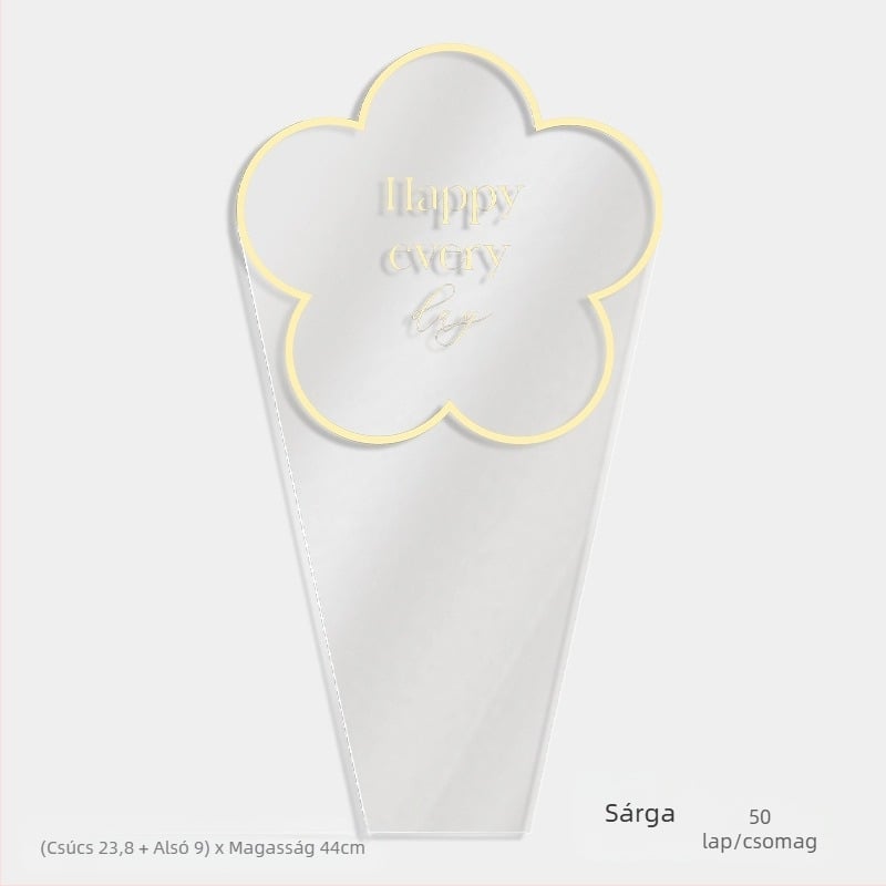 Virágcsomagoló tasak, átlátszó OPP anyag, multi-bag kialakítás, Shangjin márka