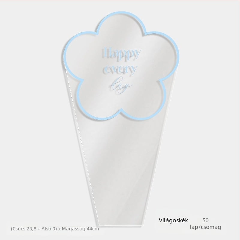 Virágcsomagoló tasak, átlátszó OPP anyag, multi-bag kialakítás, Shangjin márka