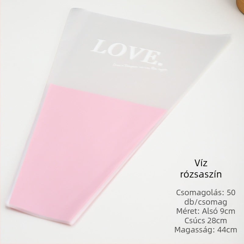 Virágcsomagoló tasak, átlátszó OPP anyag, multi-bag kialakítás, Shangjin márka