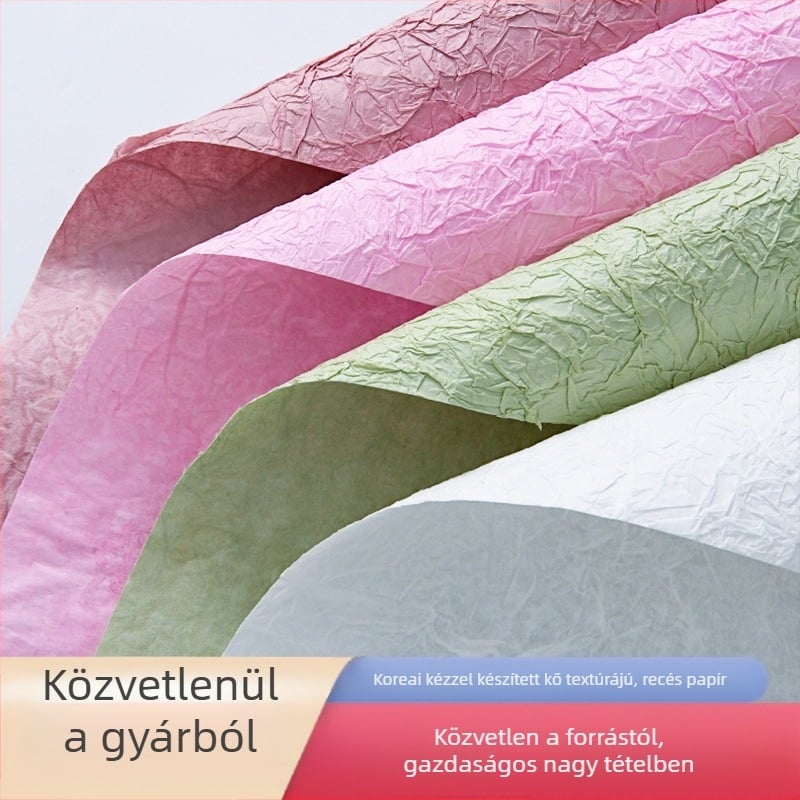 Kézzel készített kőtextúrájú csomagolópapír, 5 darab/csomag
