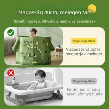 Összecsukható babafürdőkáda gyerekeknek, otthoni használatra, helyi termék