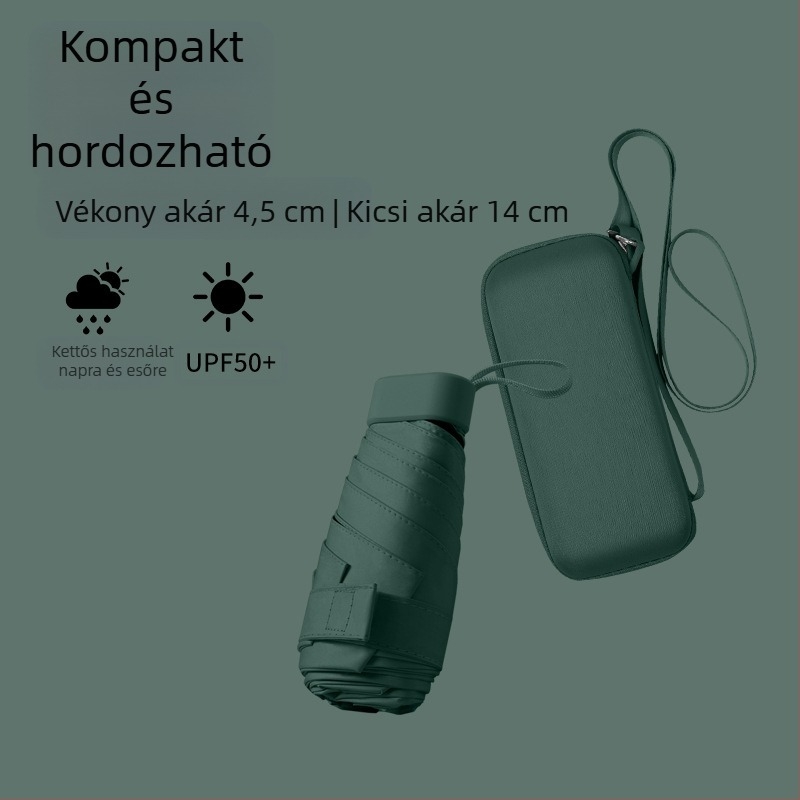 South Joe ultrakönnyű hatszárnyú napernyő nőknek pánttal | kézi nyitás, alumíniumváz, 210T anyag, UPF>50, kompakt zsebes dizájn