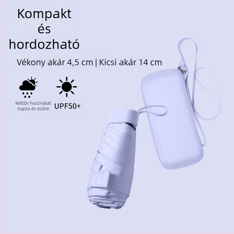 South Joe ultrakönnyű hatszárnyú napernyő nőknek pánttal | kézi nyitás, alumíniumváz, 210T anyag, UPF>50, kompakt zsebes dizájn