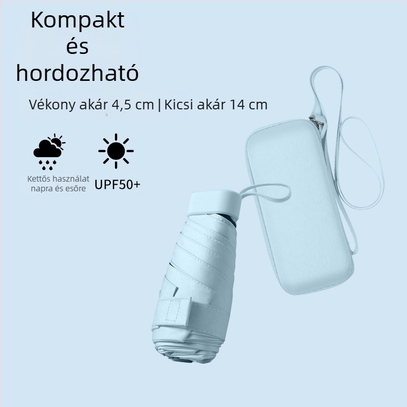 South Joe ultrakönnyű hatszárnyú napernyő nőknek pánttal | kézi nyitás, alumíniumváz, 210T anyag, UPF>50, kompakt zsebes dizájn