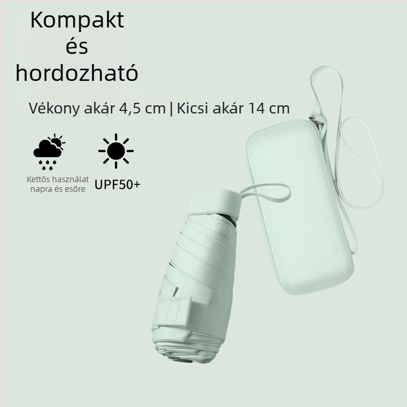 South Joe ultrakönnyű hatszárnyú napernyő nőknek pánttal | kézi nyitás, alumíniumváz, 210T anyag, UPF>50, kompakt zsebes dizájn