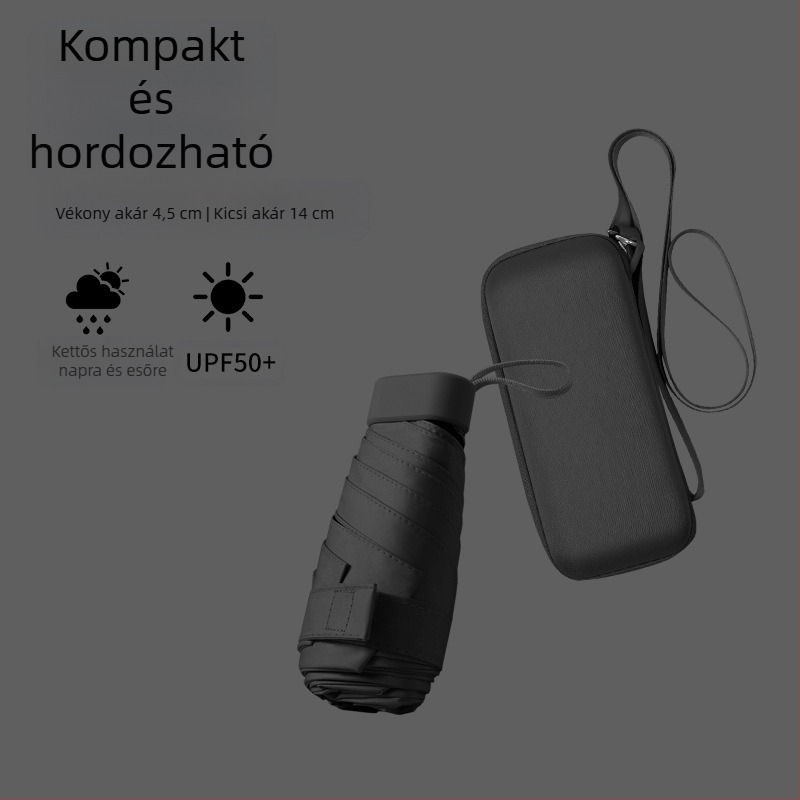 South Joe ultrakönnyű hatszárnyú napernyő nőknek pánttal | kézi nyitás, alumíniumváz, 210T anyag, UPF>50, kompakt zsebes dizájn