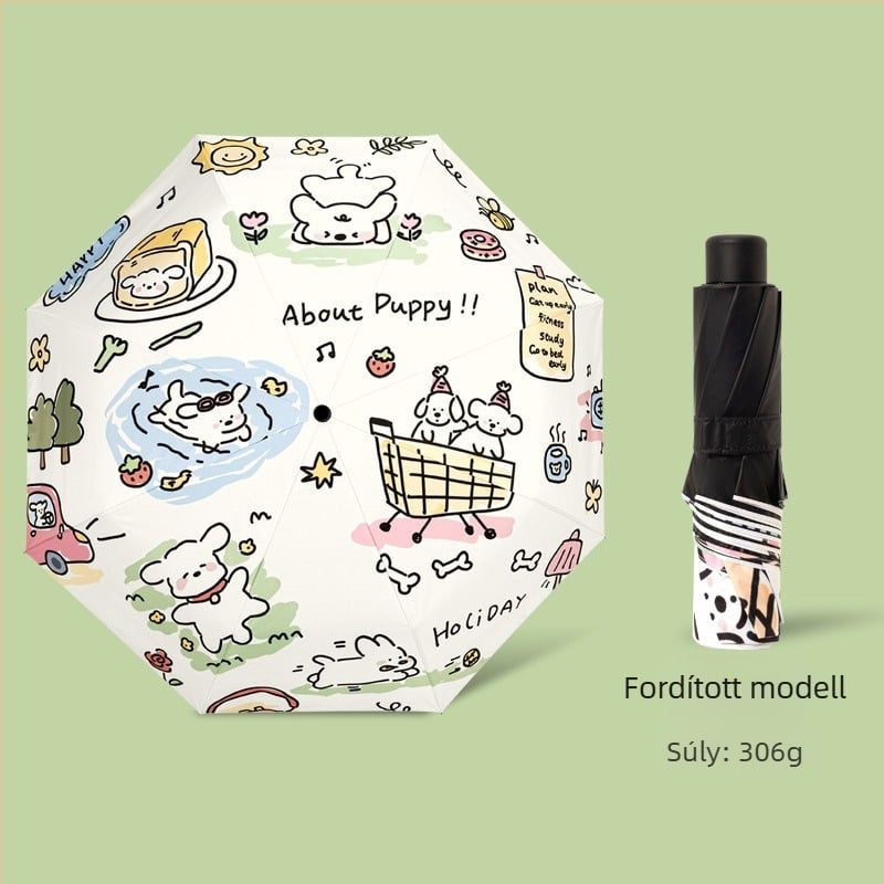 Napernyő 8 bordás vasváz, fa tengely és fogantyú, poliészter 190T borítás, UPF50+, kézi nyitás-zárás