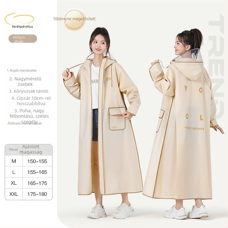 Túra eső poncsó EVA anyagból, felnőtt, 1 személy, 322 g