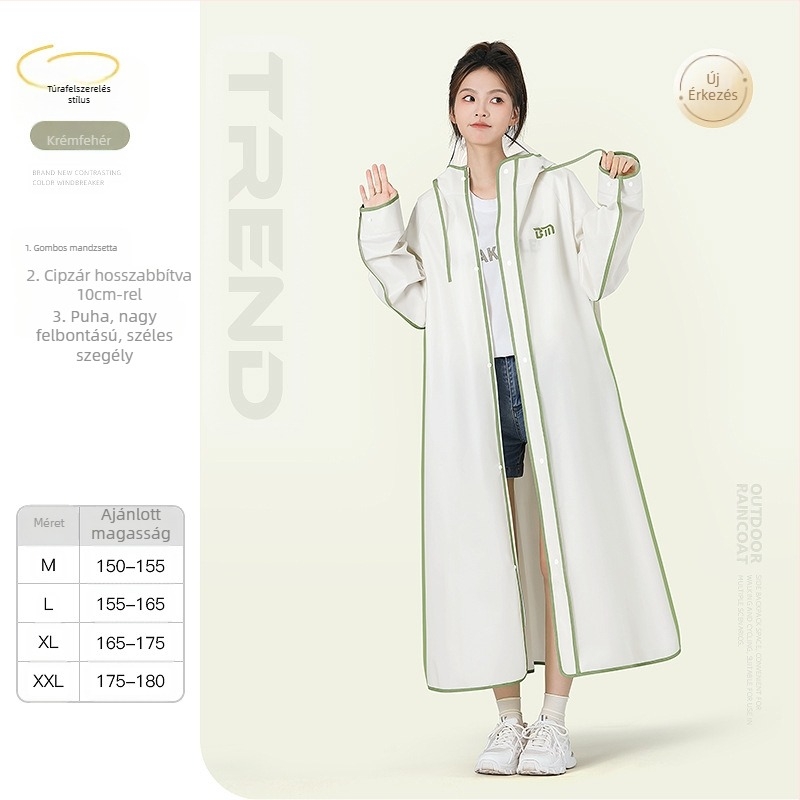 Túra eső poncsó EVA anyagból, felnőtt, 1 személy, 322 g