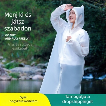 Rain Age EVA poncsó felnőtteknek – egy darabból álló fazon, EVA anyag 1,2 mm, túrázáshoz, nyomtatott logó, testreszabható