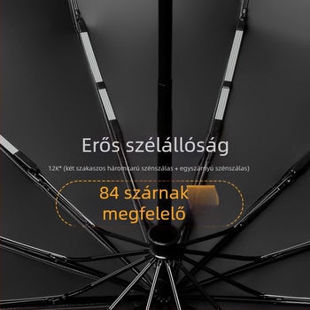 Automata, összecsukható esernyő férfiaknak és nőknek, kettős használat nap és eső, megerősített 12 bordával, acél tengellyel, UPF > 50.