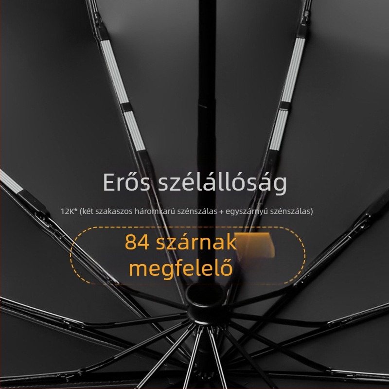 Automata, összecsukható esernyő férfiaknak és nőknek, kettős használat nap és eső, megerősített 12 bordával, acél tengellyel, UPF > 50.