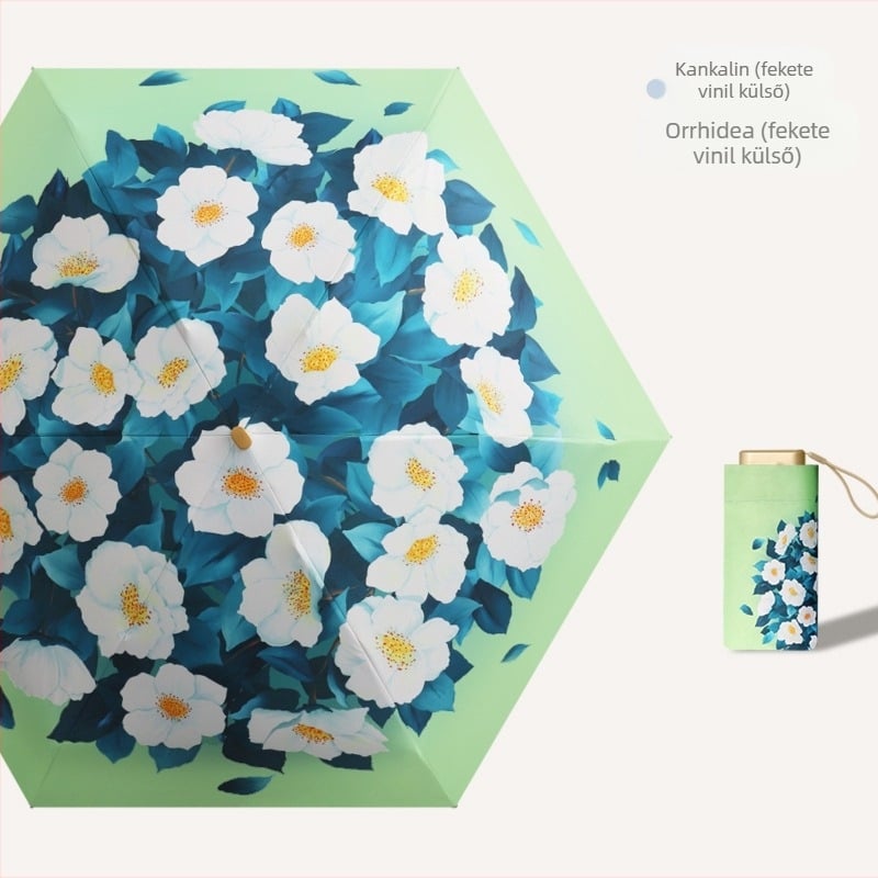 Napernyő 16 bordával, kézi nyitás, UPF50+ UV-védelem, ötvözet bordák, keményfa nyél