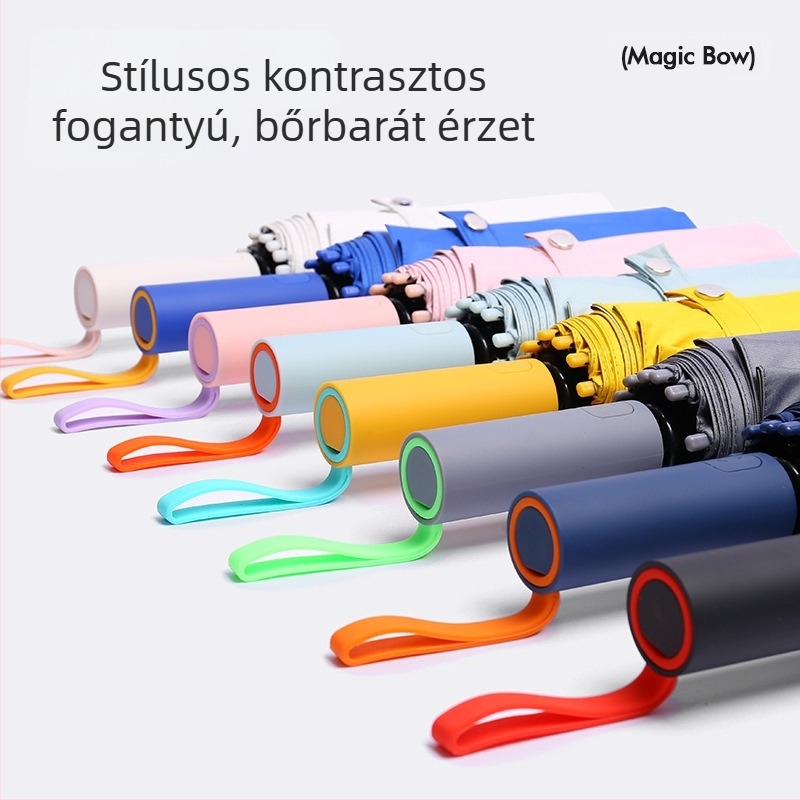 12-ramens automata összehajtható napernyő, 210t anyag, UPF 50+, háromrészes kivitel, rostos bordák