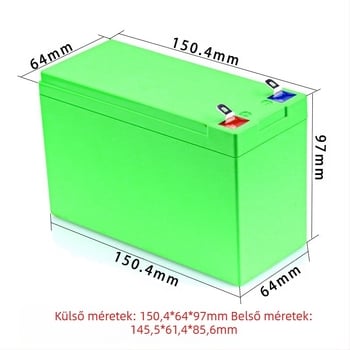 18650 akkumulátor-doboz UPS-inverterrel, 12V 7Ah lítium akkumulátor, 3S40A védőpanel kiegyensúlyozóval