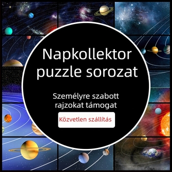 Fából készült Naprendszer puzzle - 300/500/1000 darab, oktató tudományos téma, testreszabható dizájn