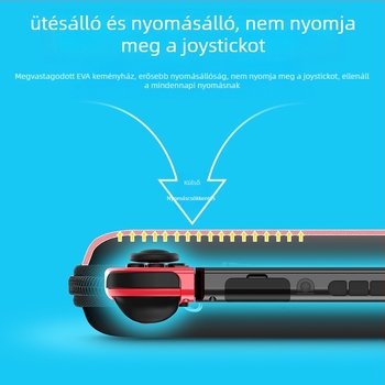 Nintendo Switch OLED tároló táska kemény tok EVA+PU anyagból, varrással, karikatúra mintázatú gradienttel, kompatibilis Switch OLED modellhez