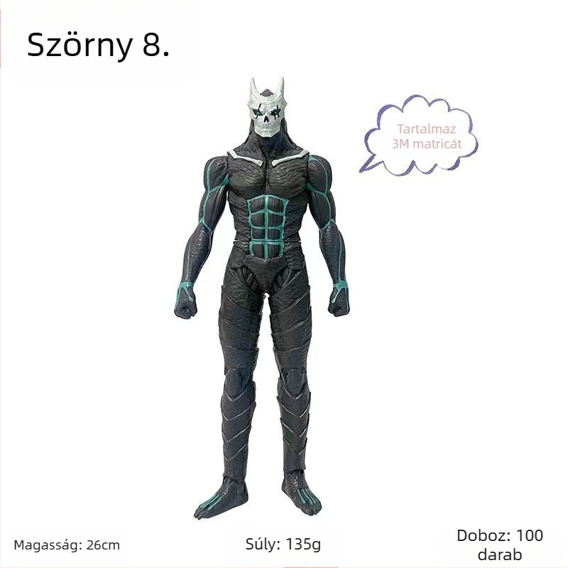 Monster No.8 díszfigura - asztali dekoráció mozgatható ízületekkel, vinil anyagból, összeszerelt, 15–17 éveseknek
