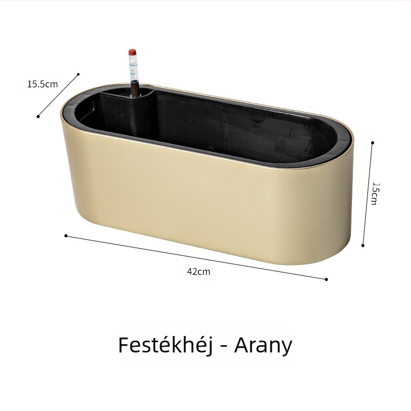 Műanyag virágcserép, injekciós öntésű, sütőfestéssel felületkezelt, asztalra és padlóra alkalmas