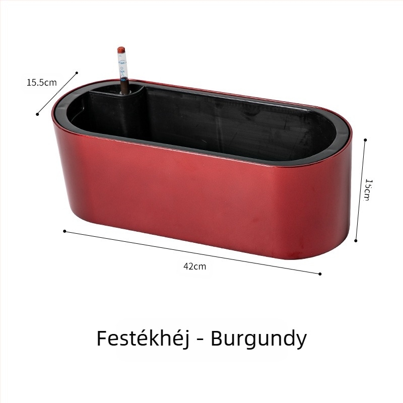 Műanyag virágcserép, injekciós öntésű, sütőfestéssel felületkezelt, asztalra és padlóra alkalmas