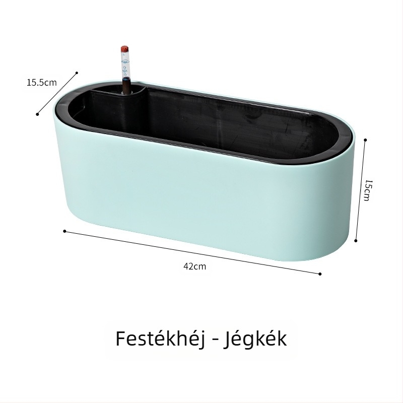 Műanyag virágcserép, injekciós öntésű, sütőfestéssel felületkezelt, asztalra és padlóra alkalmas