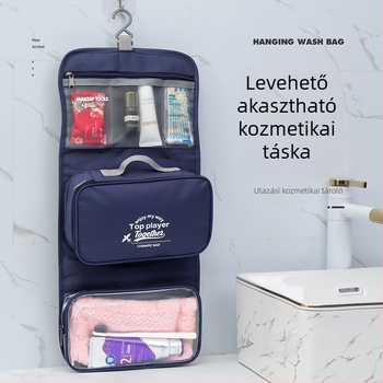 Tisztálkodó táska száraz–nedves szétválasztással, hordozható, Oxford vászon, egyszerű és modern stílus, ideális utazáshoz és üzleti utakhoz