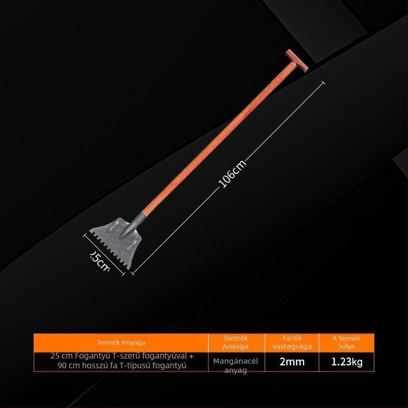 Fogas hólapát, Yinghui, modell T-toothed shovel